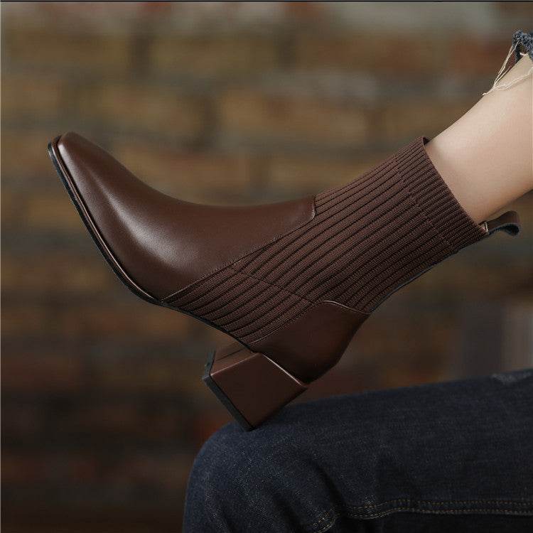 Dallas Bota Feminina Texana Western Cano Curto com Malha - Figma Store