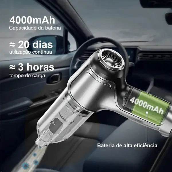 Easy Cleaner® removendo sujeiras do interior do carro rapidamente
