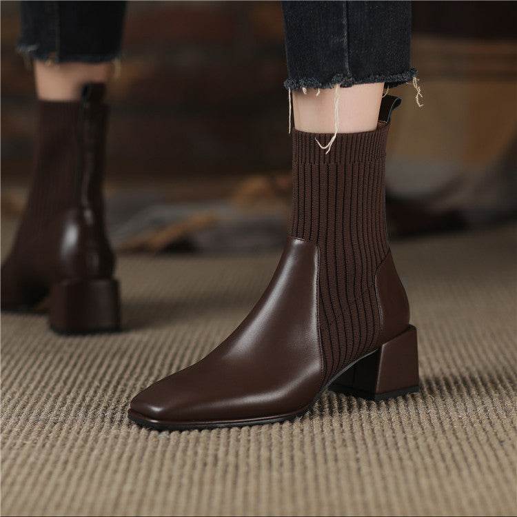 Dallas Bota Feminina Texana Western Cano Curto com Malha - Figma Store