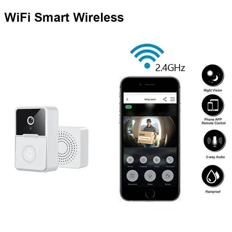 Campainha Inteligente com Câmera Wi-Fi Sem Fio - Figma Store