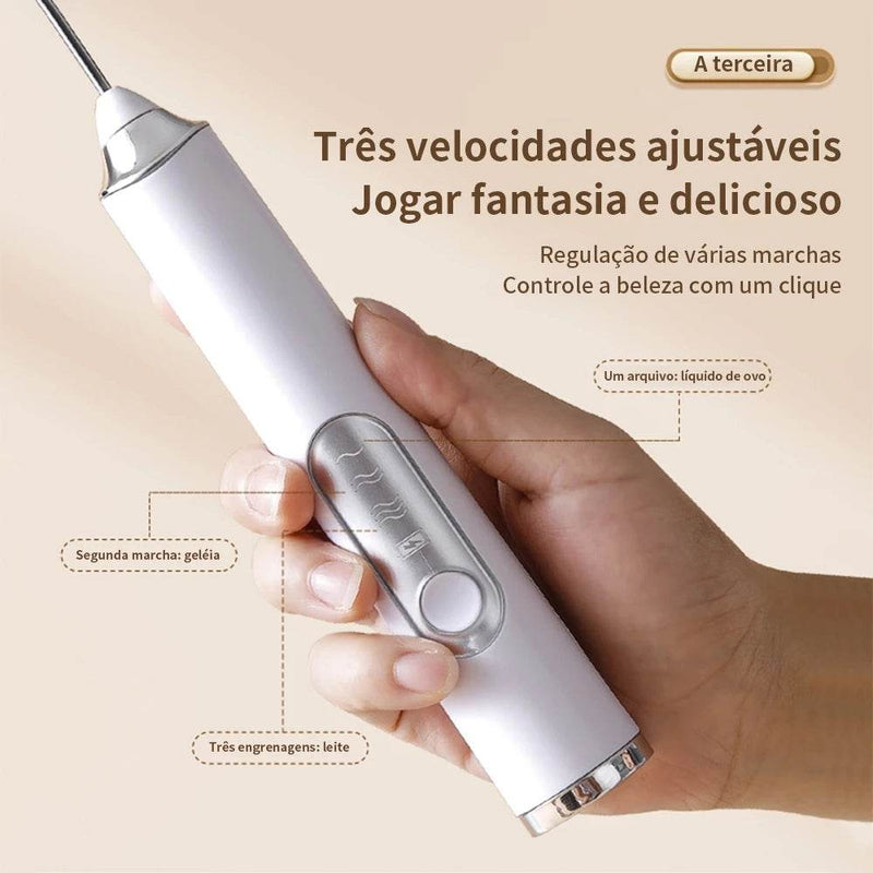 Batedor Misturador Mixer Elétrico para Bebidas Leite Café Portátil - Figma Store