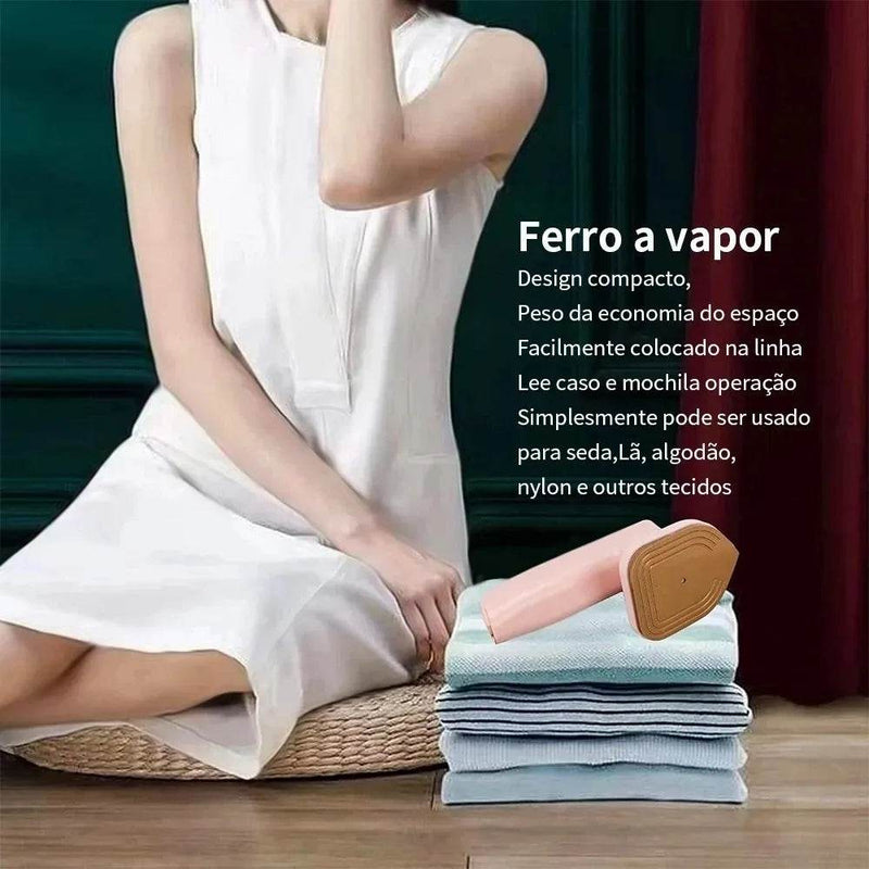 Mini Ferro De Passar Roupas A Vapor Para Viagem | Elétrico Portátil Pequeno/Casa - Bivolt | Iron Max - Figma Store