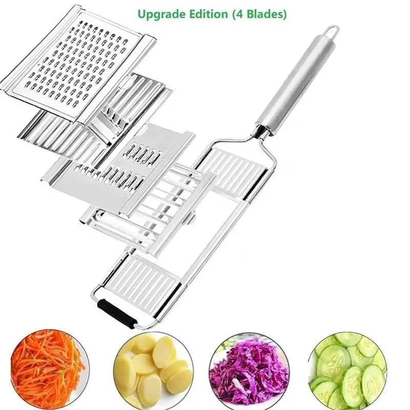 RalaMAX™ - Ralador Multiuso Em Aço Inox + 4 Lâminas [QUEIMA DE ESTOQUE] - Figma Store
